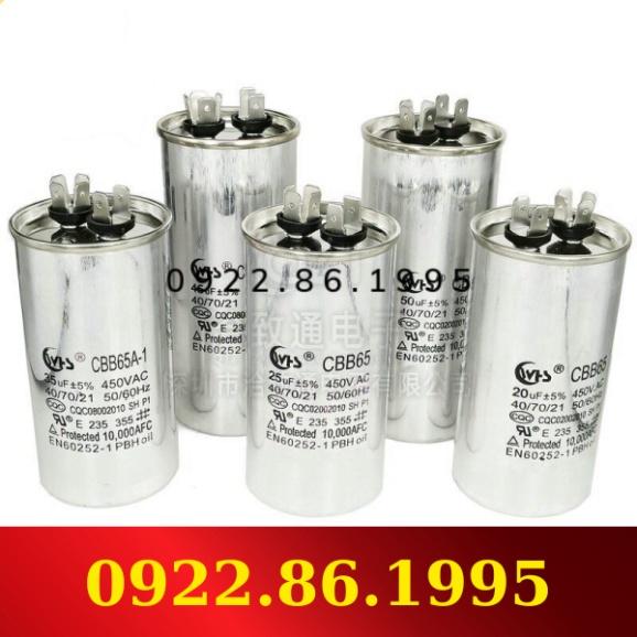 Tụ Khởi Động Máy Nén Điều Hòa Không Khí Cbb65 5/10/20/25/30/35/40/45/50/55/60/65/70/75/80/90/100Uf 450V hàng mới v