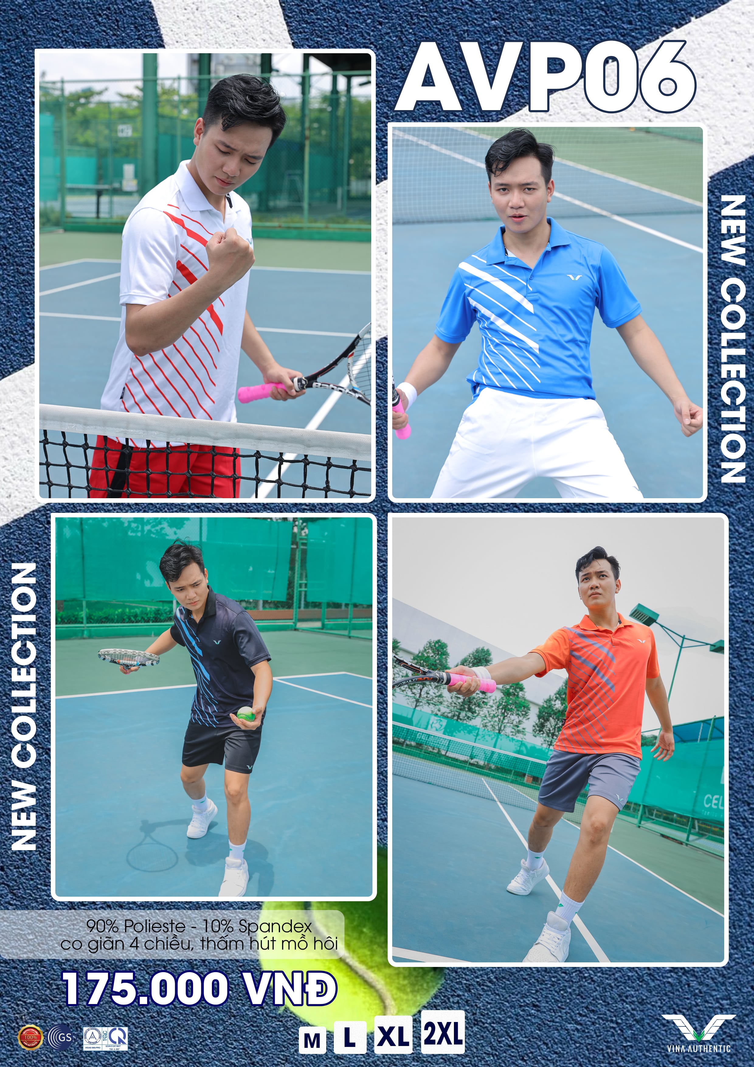 [MUA 1 TẶNG 1] Set bộ thể thao nam TENNIS NEWP06 cao cấp, chất lượng, chuẩn form, hàng chính hãng