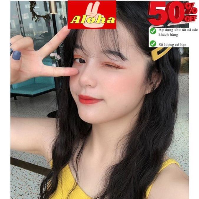 1 Kẹp Tóc Hình Vuông Màu Nhám Phong Cách Hàn Quốc Dễ Thương Cho Nữ ALOHASHOP TRẺ EM