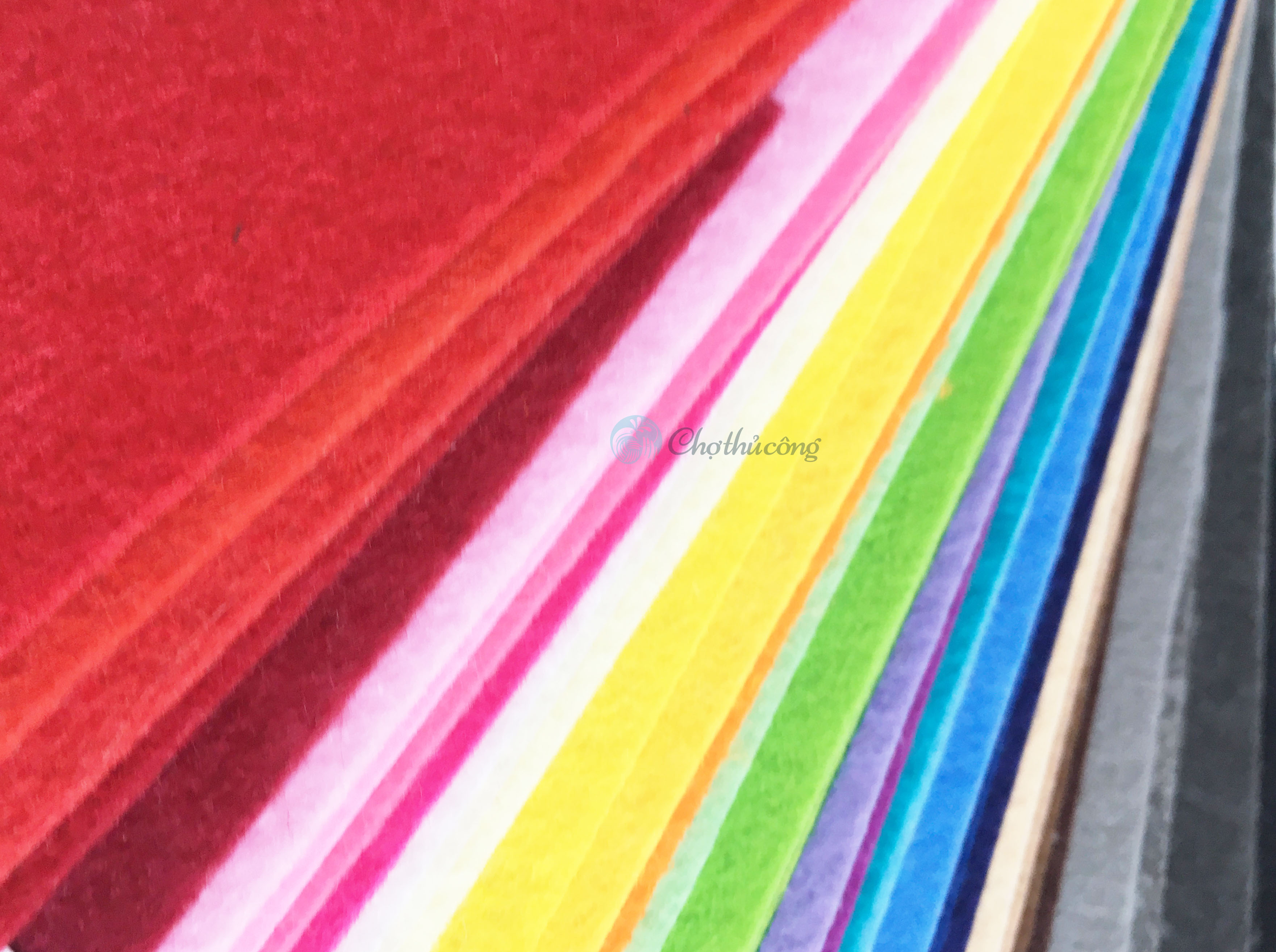 Vải nỉ dạ VNXK 90X90cm vải nỉ cứng làm đồ handmade, thủ công