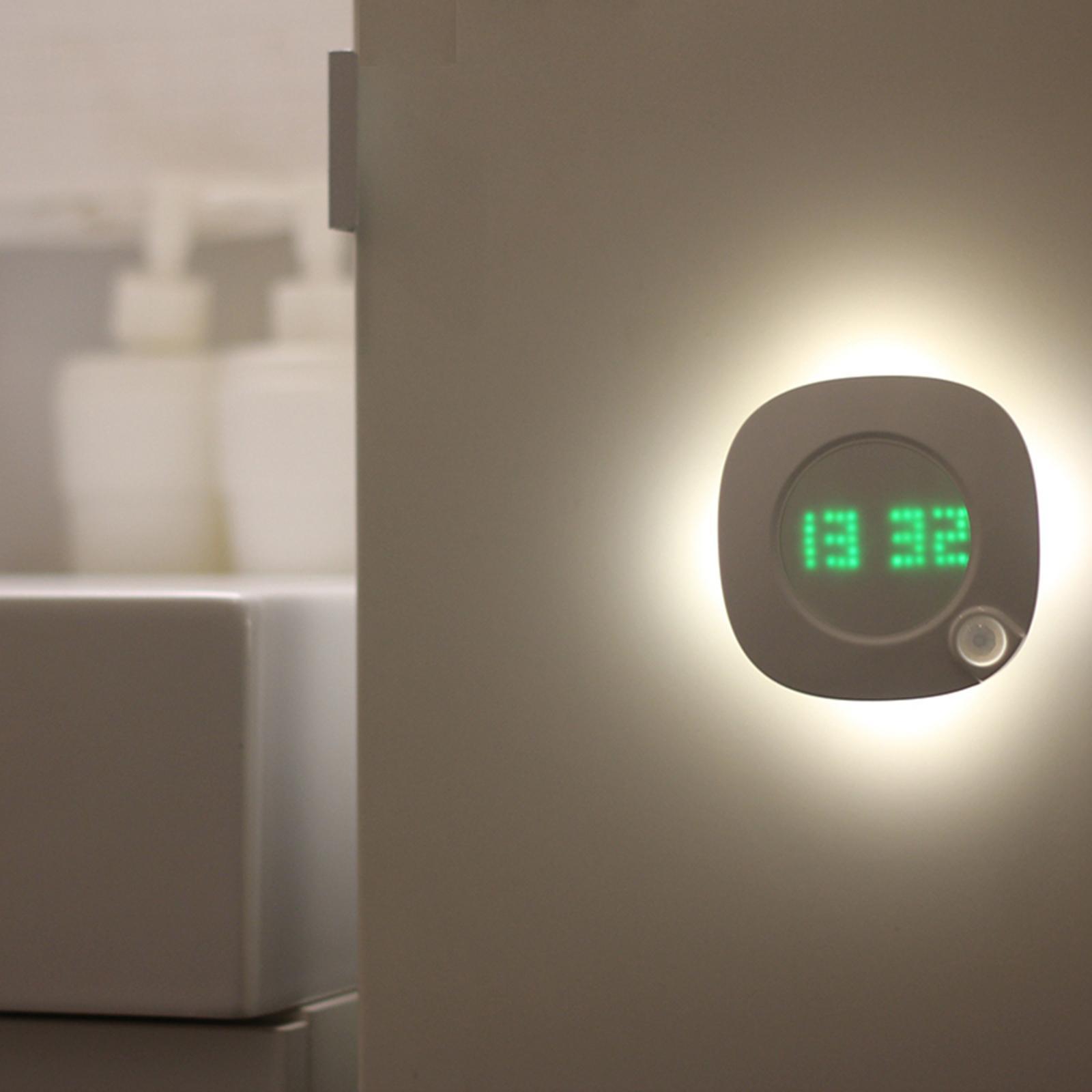 Motion Sensor Led Night Light Backlight Wall Clock