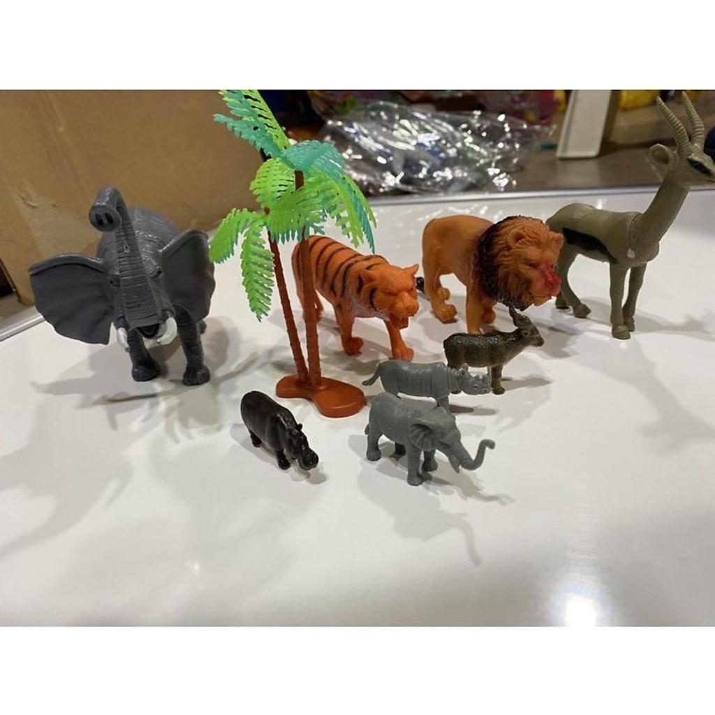 Bộ đồ chơi trẻ em mô hình động vật 58 chi tiết thú rừng hoang dã nhựa an toàn giúp bé nhận biết thế giới xung quanh