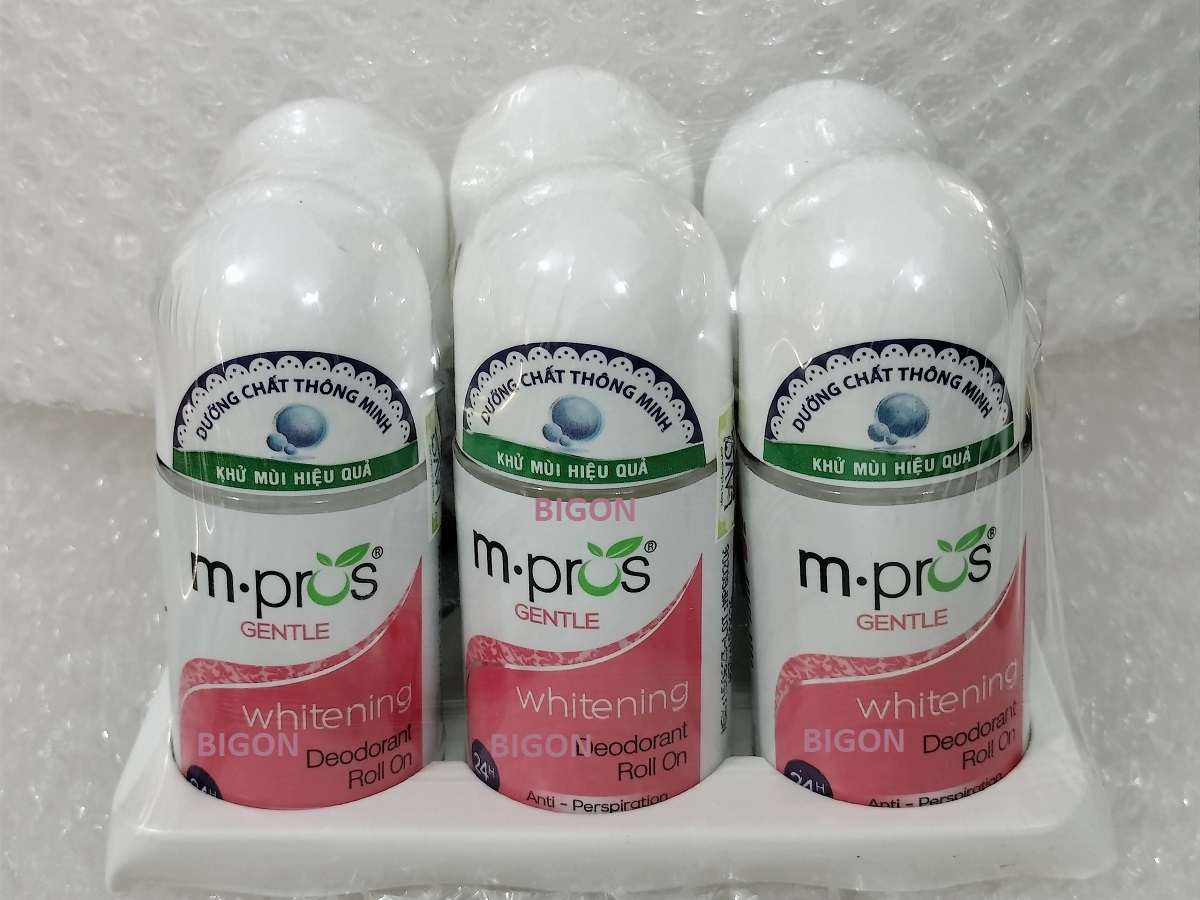 Lăn Khử Mùi M.Pros 60ml - Trắng Mịn - Dịu Dàng - Khử Mùi Hiệu Quả