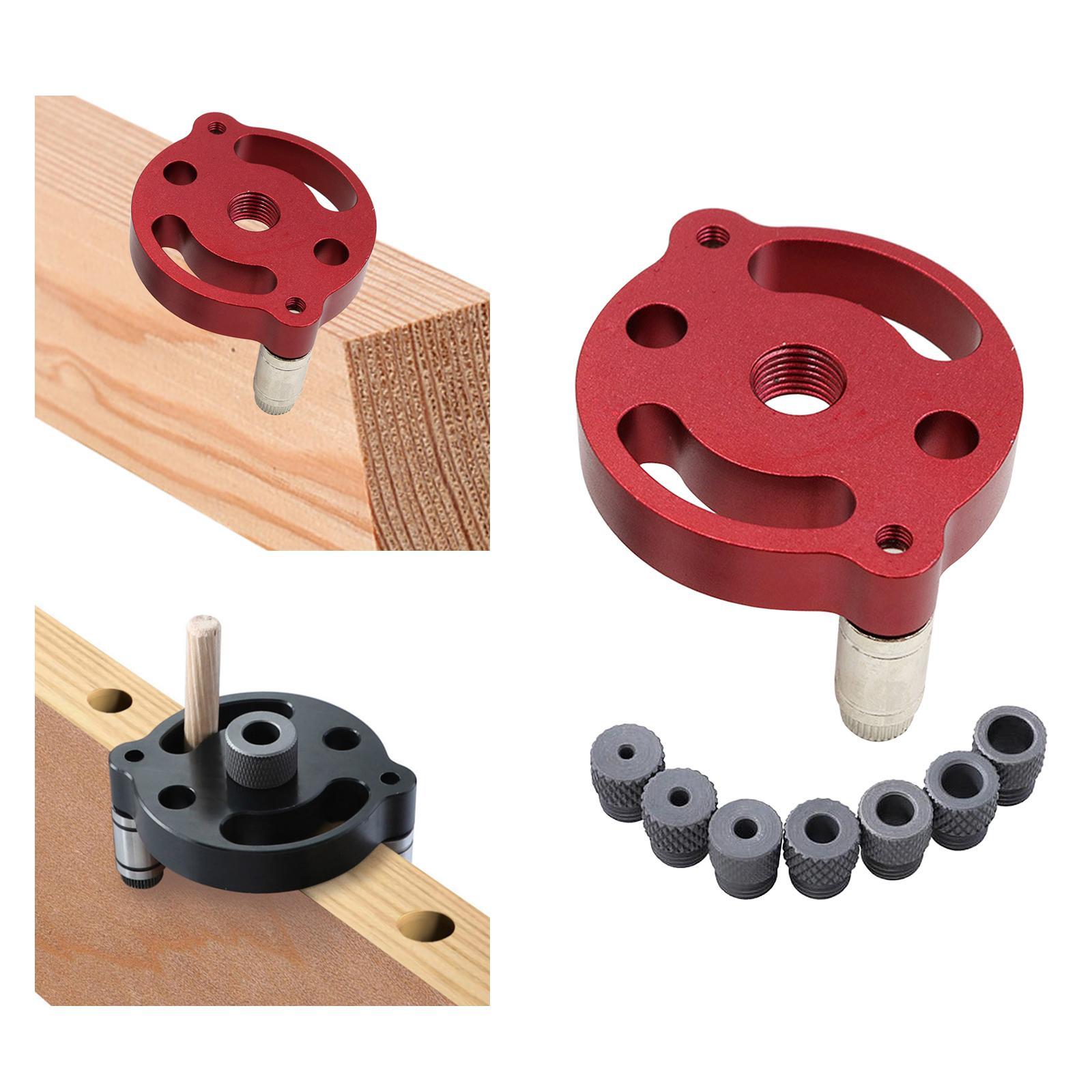 2Set 2-10mm Self-Centering Doweling Jig Set Vertical Hole Puncher Locator