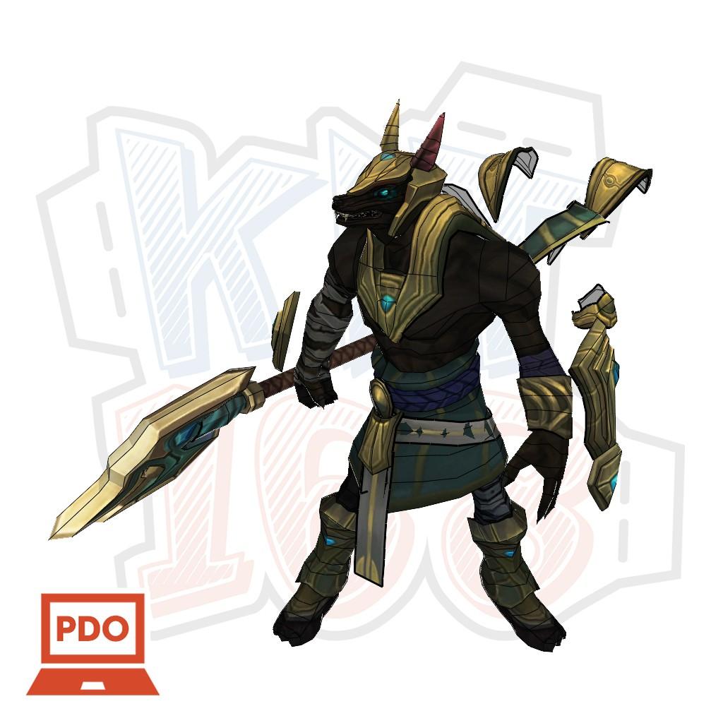 Mô hình giấy Game Liên minh huyền thoại Nasus - the Curator of the Sands - League of Legends