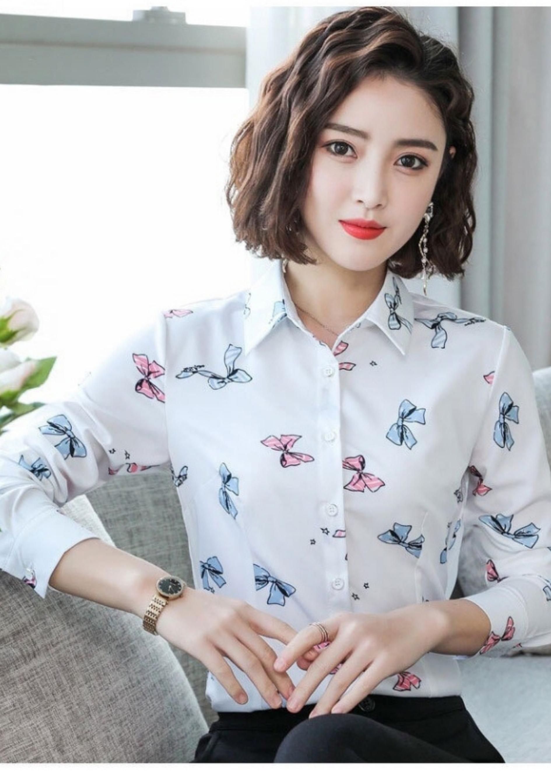 Áo Sơ Mi Nữ Công Sở Dài Tay Phối Nơ Mã K557 Thời Trang PONIVA Thiết Kế Nữ Tính Sang Trọng