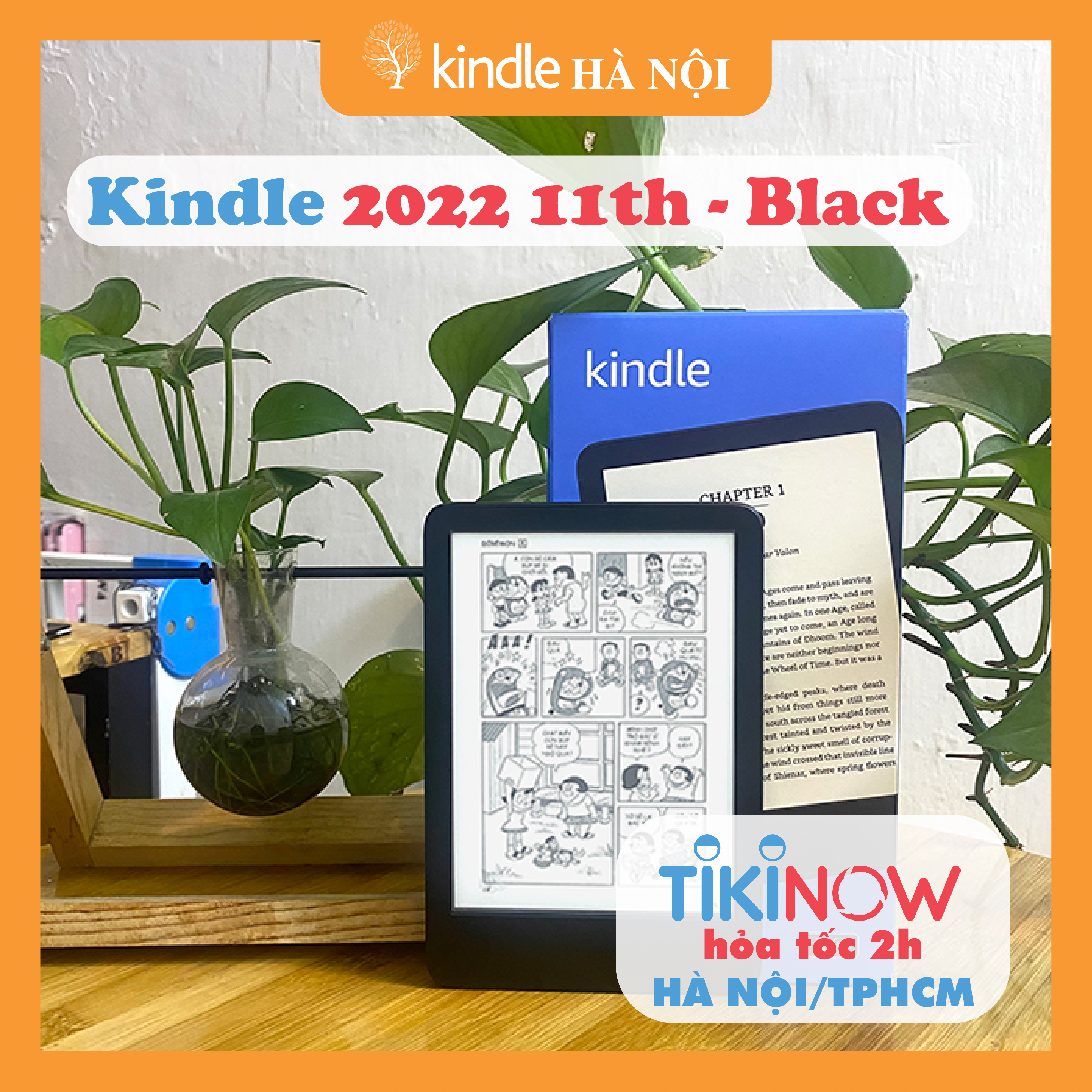 Máy đọc sách Kindle 2022 (11th) - All new kindle 2022 11th màn hình 6inch 300PPI gấp 2 lần độ sắc nét, 16GB bộ nhớ trong với cổng kết nối USB-C - Hàng nhập khẩu