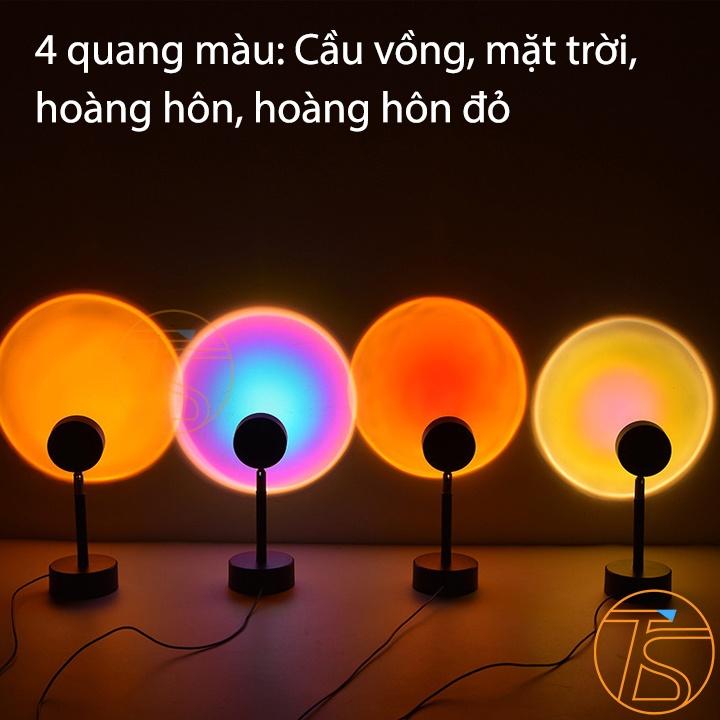 Đèn Chiếu Tạo Hiệu Ứng Hoàng Hôn, Cầu Vồng, Mặt Trời - Đèn Led Trang Trí Chụp Hình Sống Ảo, Livestream, Quay Tiktok