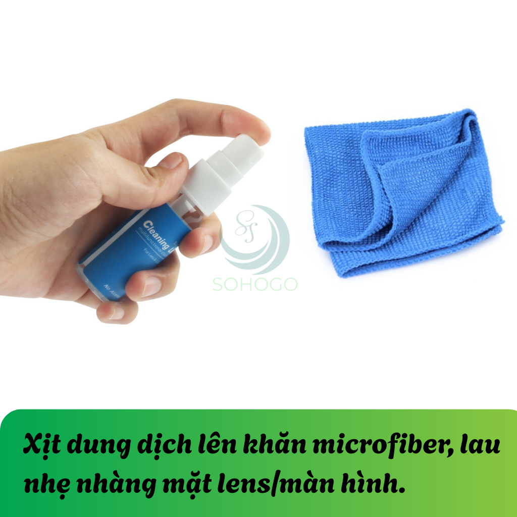 Bộ Vệ Sinh Máy Ảnh Đa Năng 7 Món- Bộ Dụng Cụ Làm Sạch Ống Kính &amp; Màn Hình Chuyên Dụng- Kit Vệ Sinh Camera - Lens Cleaning Kit- Bộ Dụng Cụ Bảo Dưỡng Máy Ảnh Chuyên Nghiệp...Hàng nhập khẩu