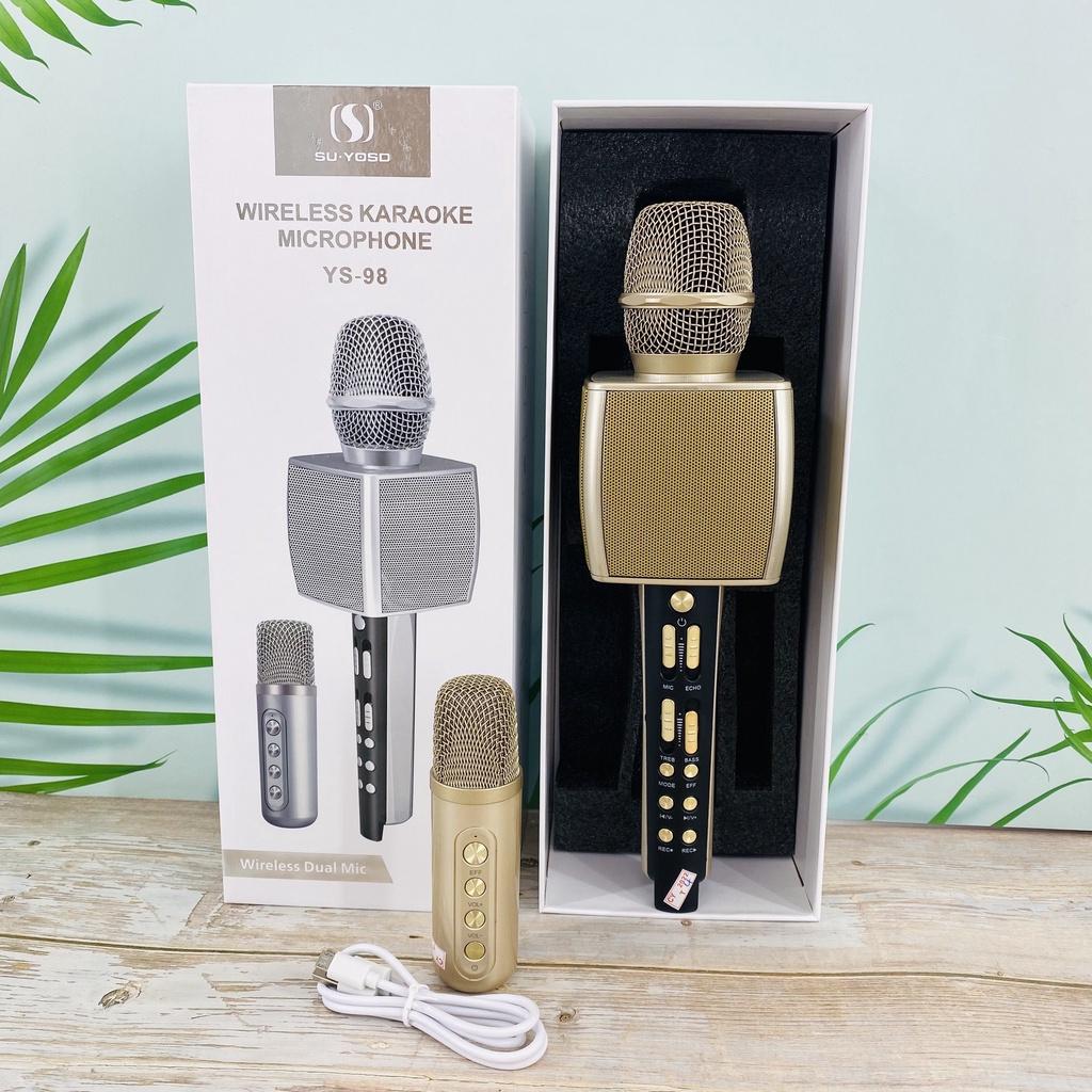 Micro Karaoke Bluetooth YS98 Kèm Mic Hát Song Ca và Loa 3 in 1 kết hợp hát cực hay - Bảo hành 6 tháng