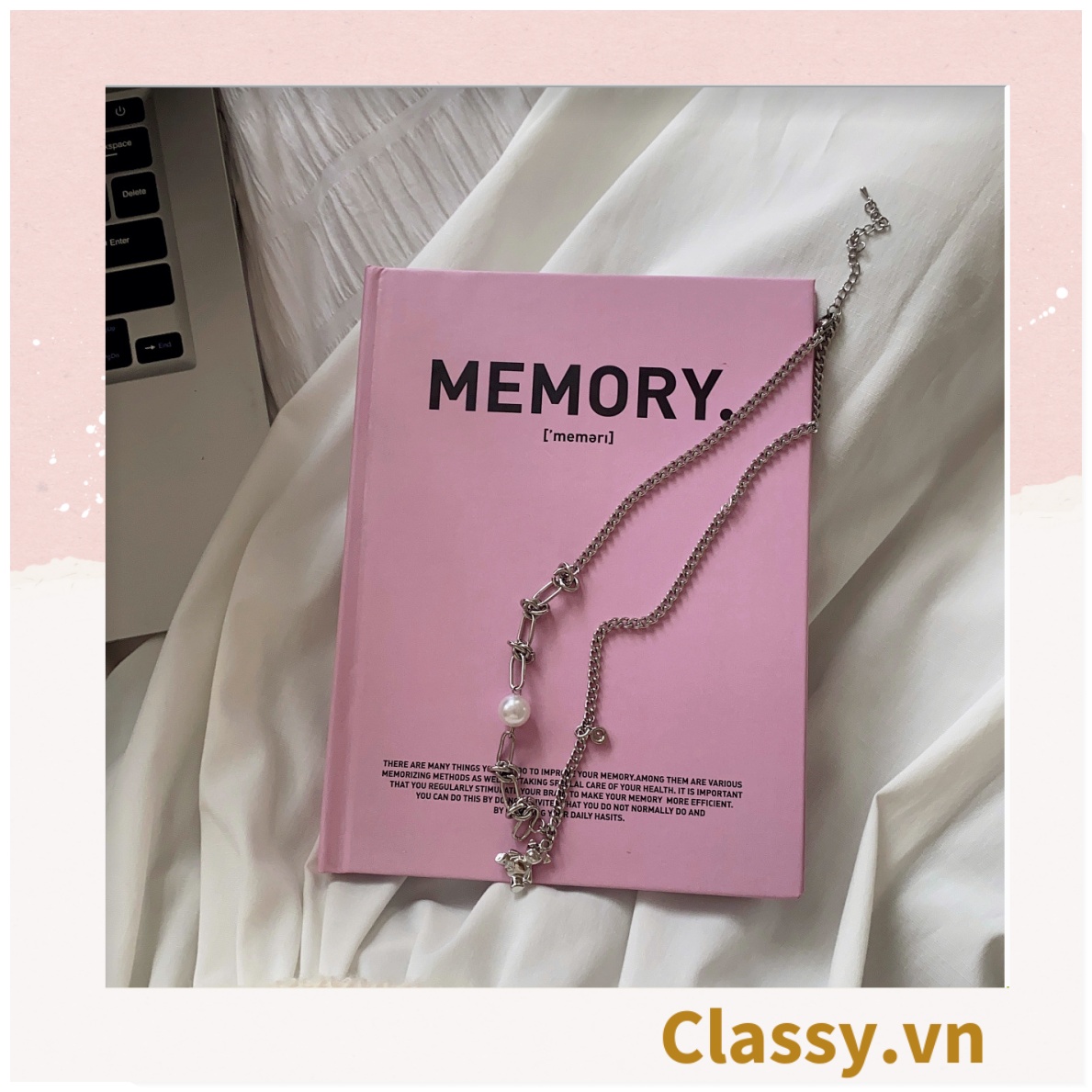 Sổ dán gáy bìa cứng - Classy Notebook ghi chép A5 100 trang bìa tối giản- Giấy kẻ ngang chống lóa mắt in chữ PK1747