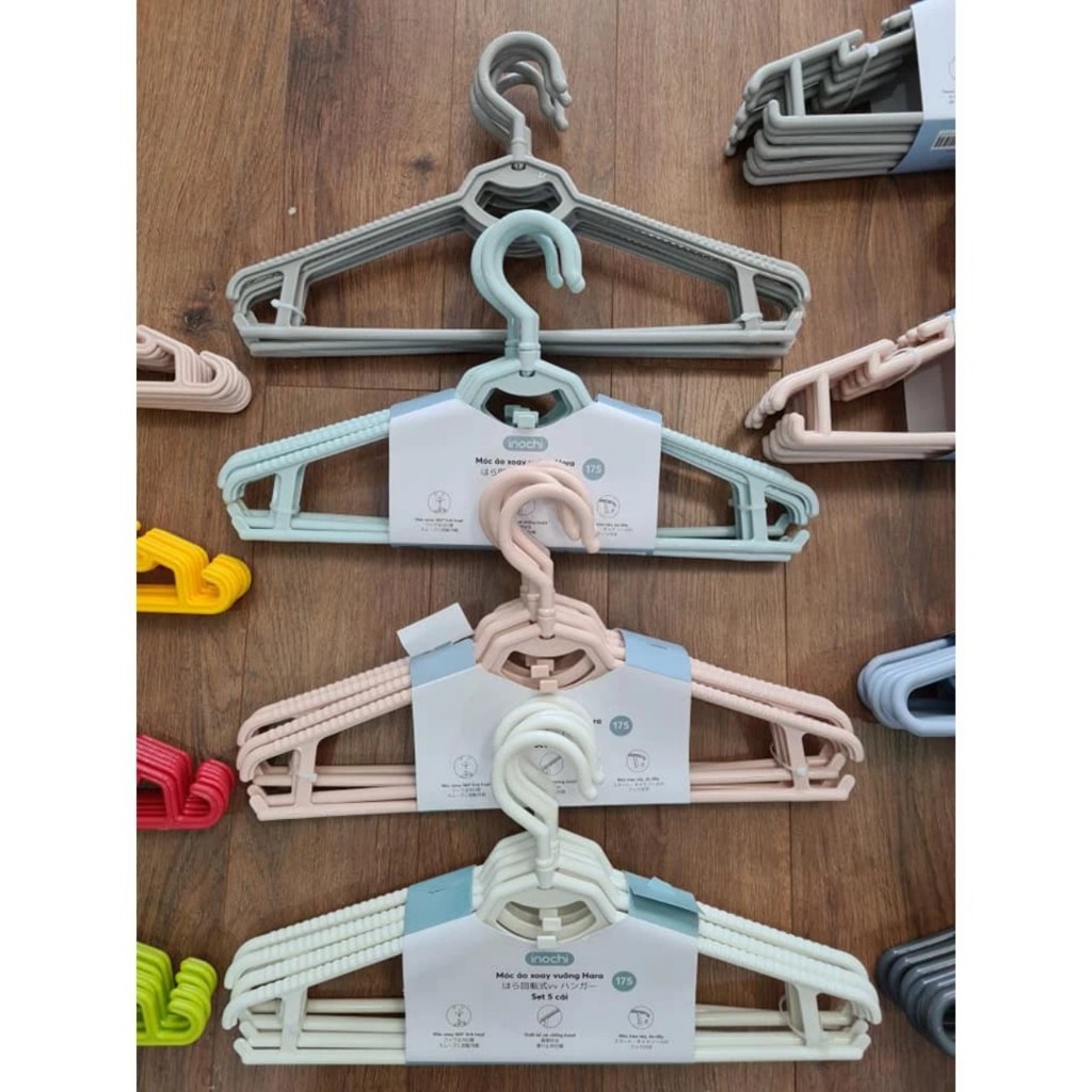 Móc áo xoay vuông Hara 175 - Inochi (lốc 5 cái)