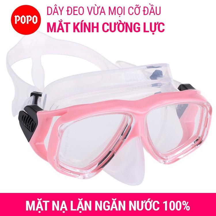 Mặt nạ lặn biển mắt kính cường lực POPO ngăn nước tuyệt đối, hỗ trợ lặn biển chuyên nghiệp