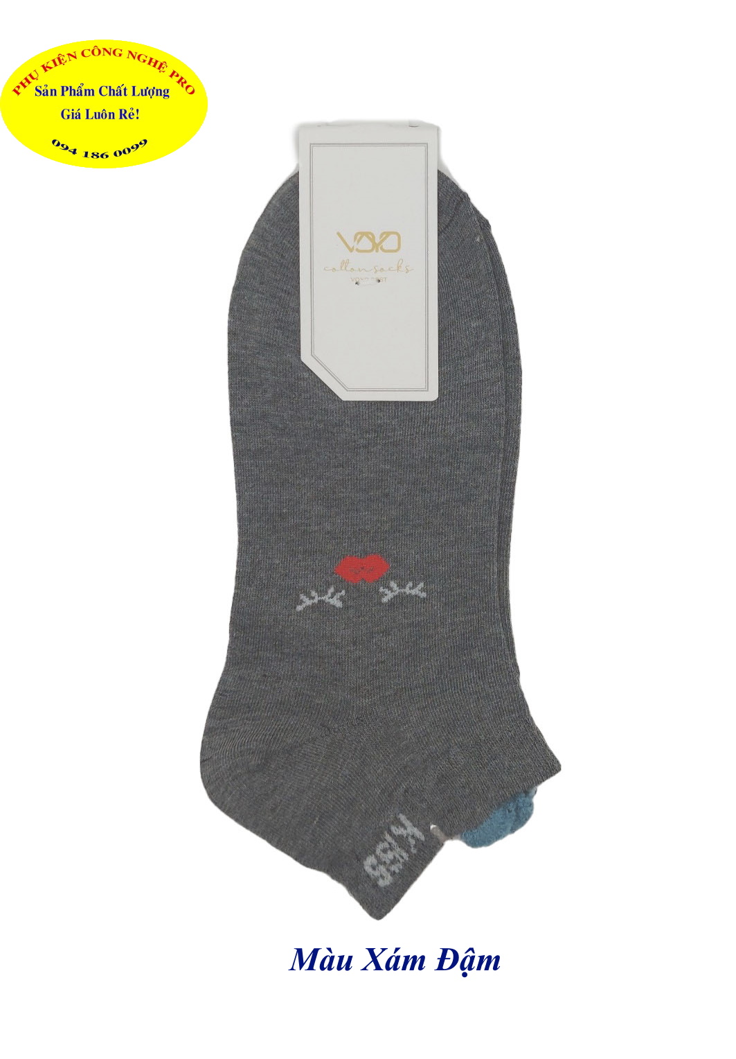 Tất Vớ nữ Kiểu cổ thấp Voyo Cotton Socks Voyo.best In hình bất kỳ Chất liệu thun cotton co giãn, Bảo vệ đôi chân