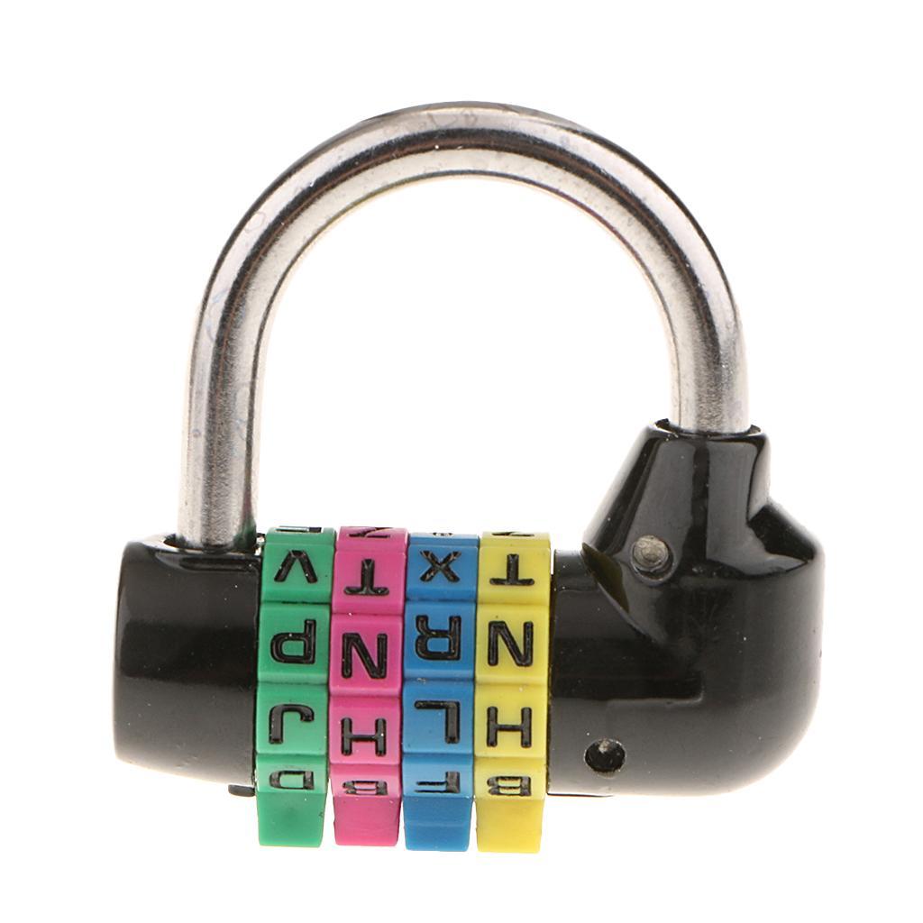 Letter Combination Lock Password  Padlock for Toolbox Black