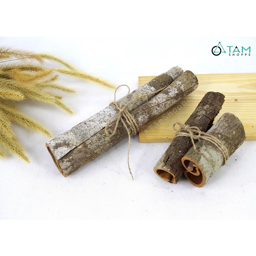 Vỏ quế khô thơm tự nhiên thắt nơ dây thừng xinh xắn 100gr PKCA-01