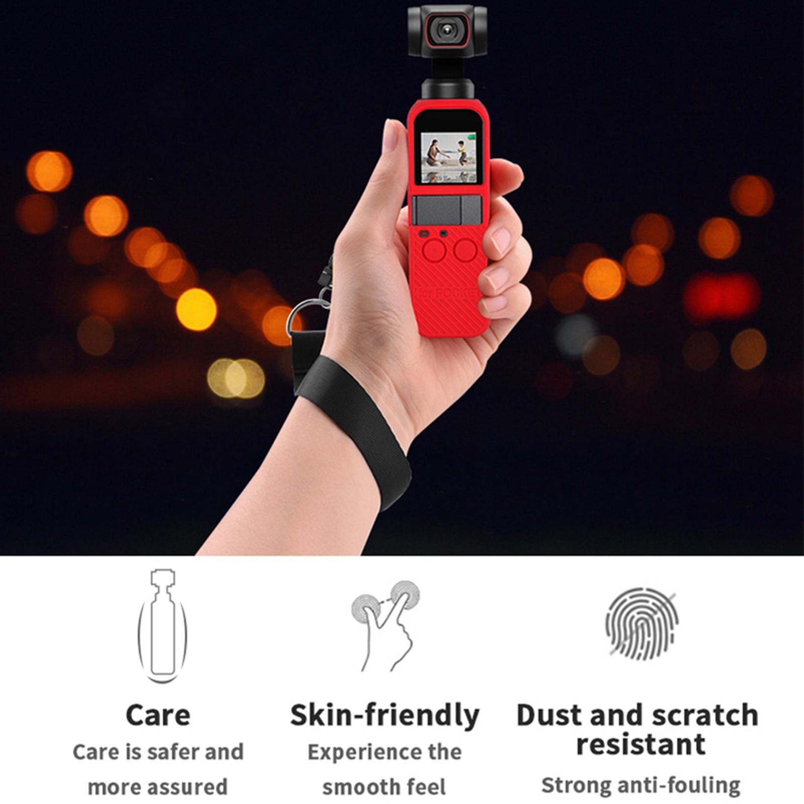 Protective Silicone Cover Case Sleeve Protector Shell & Lanyard for DJI Pocket 2 Accessory