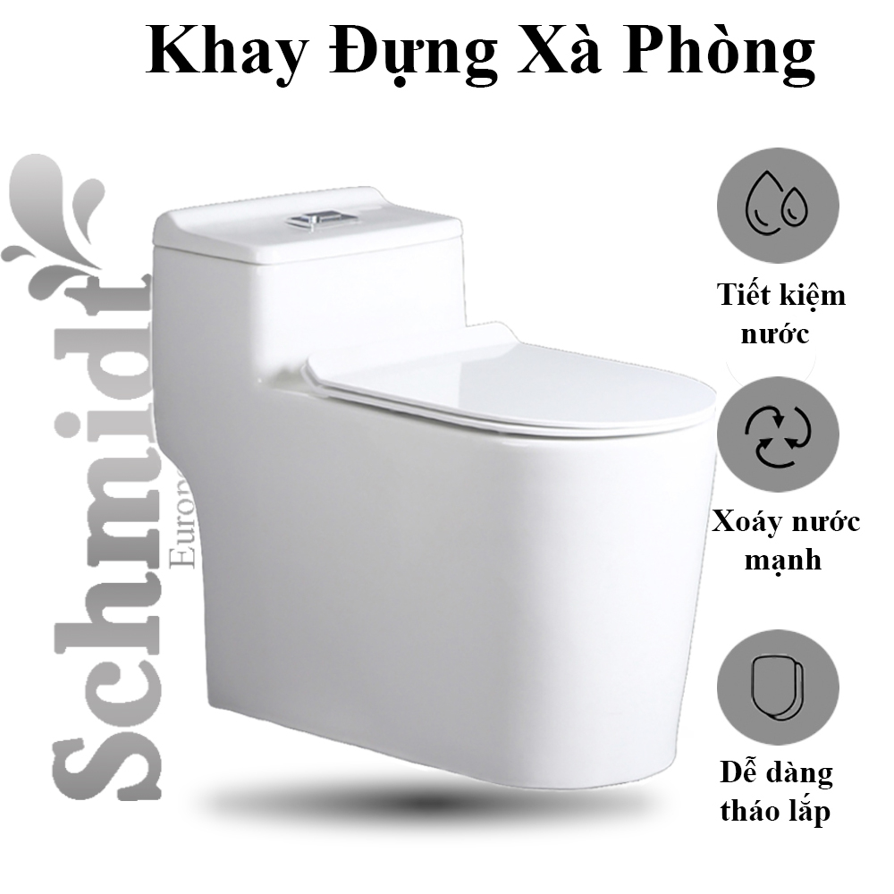 Bồn Cầu Một Khối Schmidt Nhập Khẩu Cao Cấp CH1819, Thiết Kế Hiện Đại Sang Trọng Phù Hợp Với Mọi Kiểu Dáng Phòng Tắm-Hàng Chính Hãng