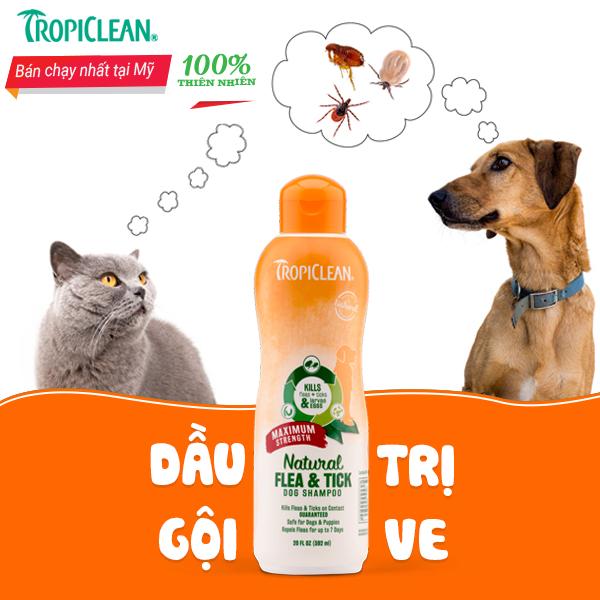 SỮA TẮM ĐẶC TRỊ VE, BỌ CHÉT TRÊN CHÓ (TROPICLEAN, MỸ)