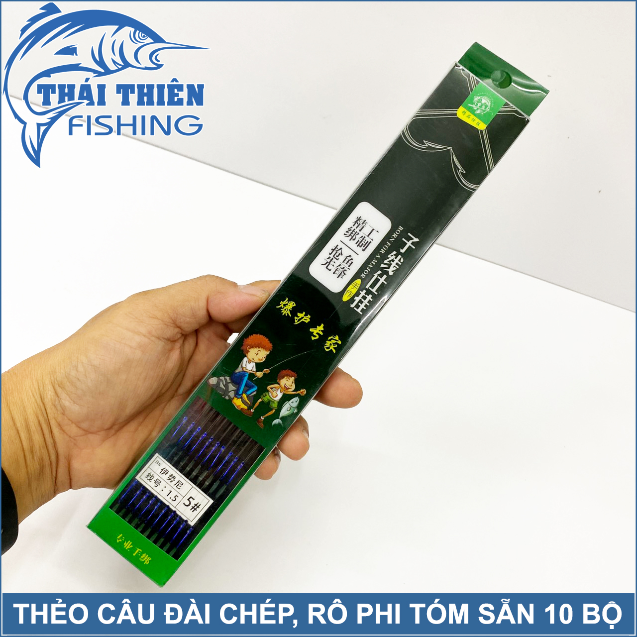 Bộ 10 Thẻo Câu Đài Tóm Sẵn 2 Lưỡi Dùng Câu Chép, Rô Phi Sông Tự Nhiên, Hồ Dịch Vụ