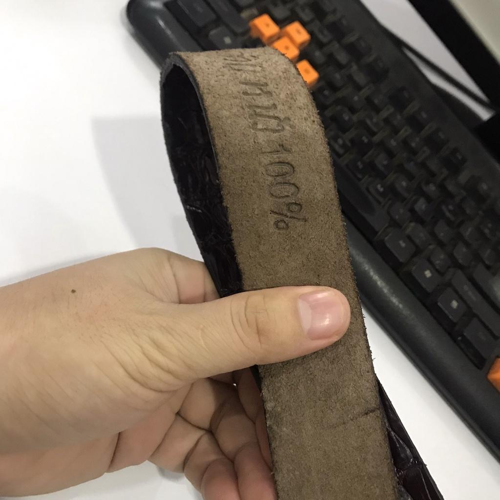 Thắt Lưng Nam Da Bò 1 Lớp Dập Vân Cá Sấu Mặt Khóa Kim Cài THOITRANG24H Bản 3,6cm