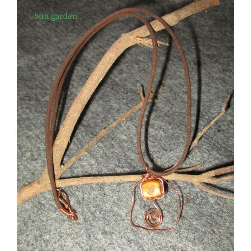 VÒNG CỔ DÂY ĐỒNG mix XƯƠNG PHONG THỦY DCĐ15