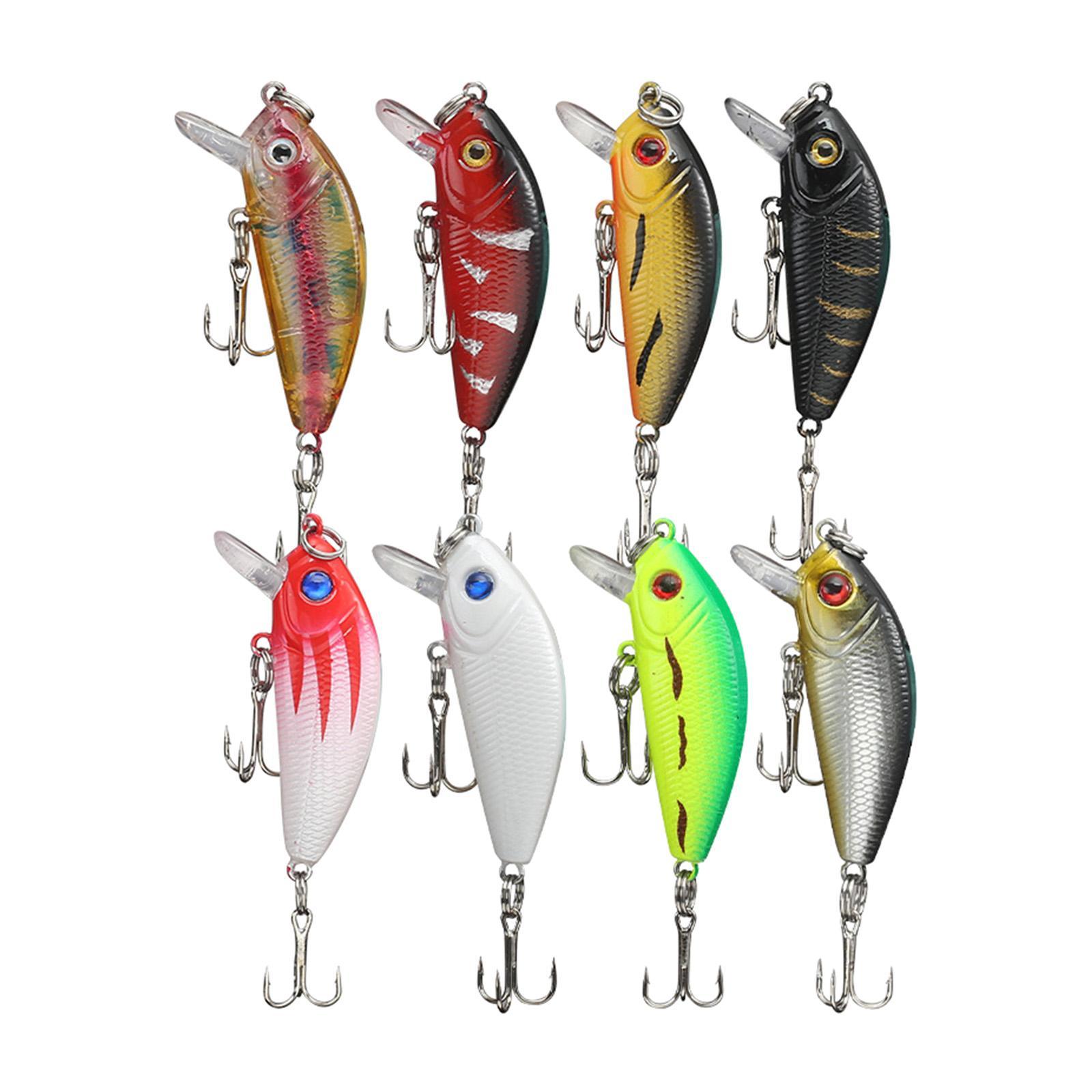8x Fishing Lures Topwater Hooks Bait Lifelike Swimbait for Bass Lure Tackle