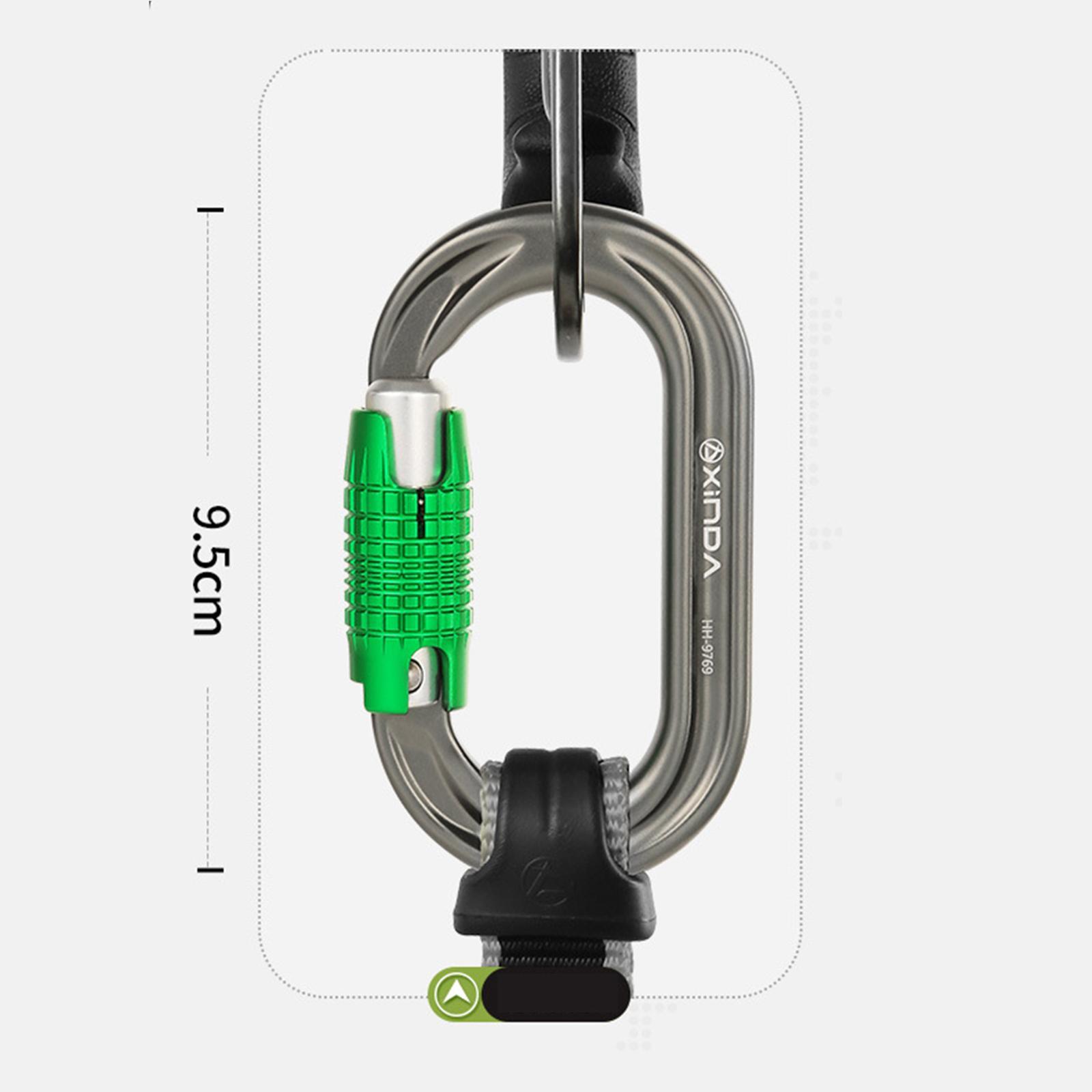 Auto Locking Carabiner Heavy Duty Carabiner 24kN Screw Lock Hanging Hook Buckle O Shape Carabiner Clip for Mountaineer, Yoga