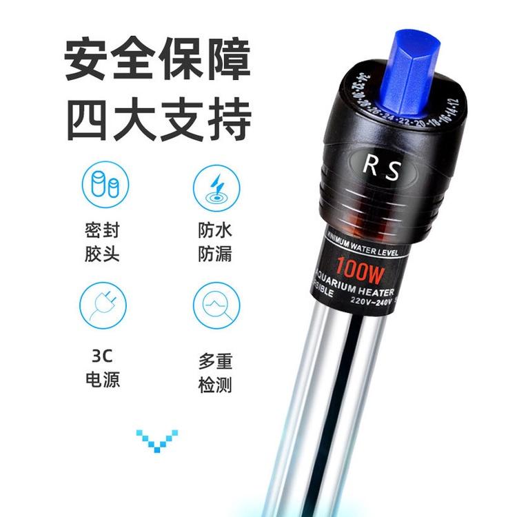 Sưởi bể cá Inox 50W 100W 200W và 500W- Sưởi Inox giá rẻ thích hợp cho mọi bể cá