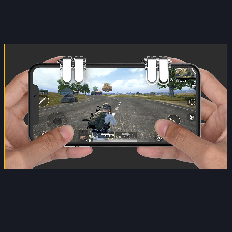 Bộ 2 Nút Bấm Chơi Game PUBG Loại T6 Cơ Thép Không GỉChơi PUBG, ROS, FREE FIRE, KNIGHT OUT Trên Điện Thoại