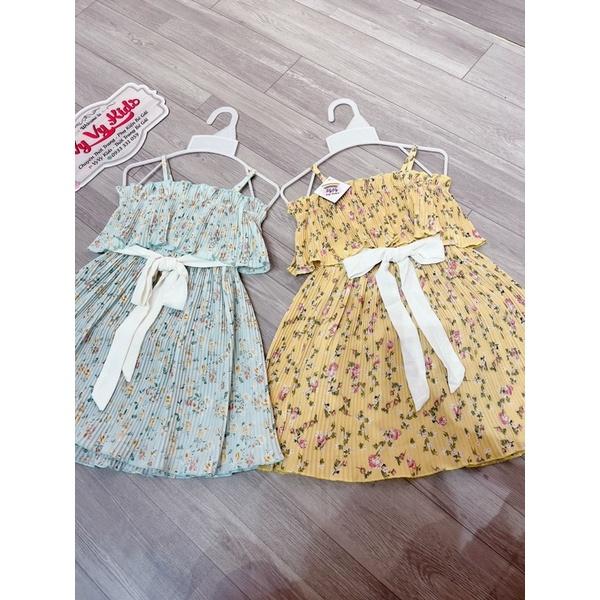   Đầm bé gái, váy bé gái hoa bẹt vai thời trang VyVy Kids Fashion