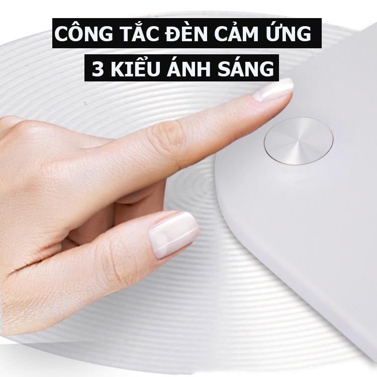 Đèn Bàn Học Led Chống Cận, 3 Kiểu Ánh Sáng, Pin Dự Phòng 2800mAh, Công Tắc Cảm Ứng- Hàng Nhập Khẩu