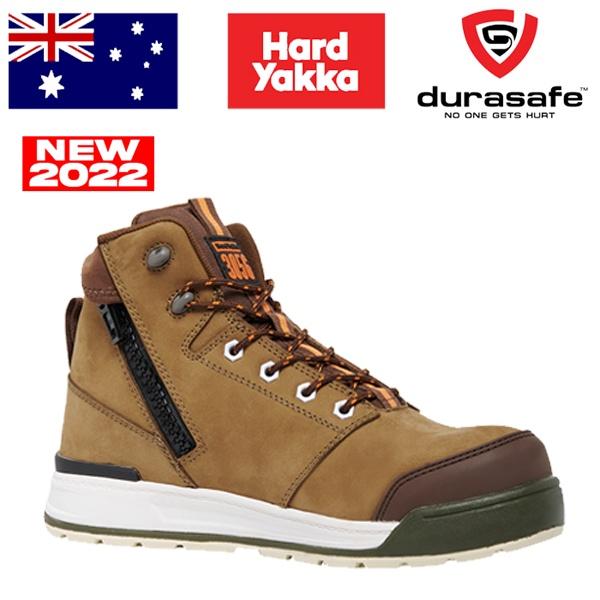 Giày Ankle Boot HARD YAKKA Y60330 3056 5-Inch Lace Side-Zip Safety Boot Oak size EU 39,41,42,43