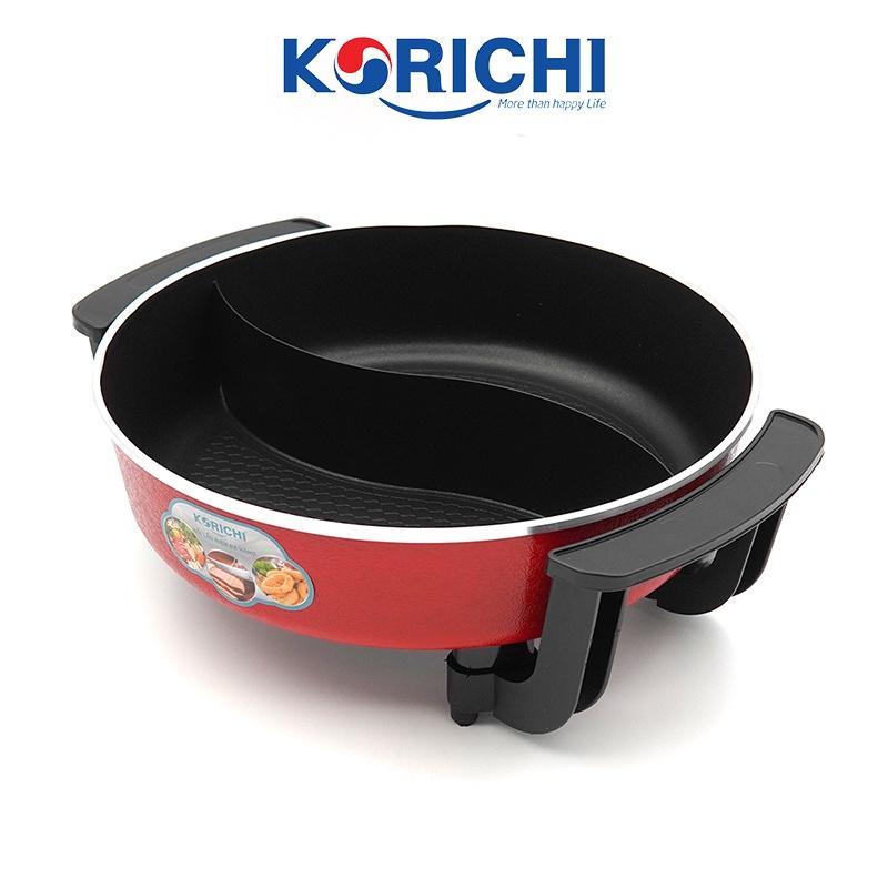 Nồi lẩu điện Korichi - KRC-3559 - 5.0L 1500W - Bảo hành 12 tháng (2 màu đỏ, ghi