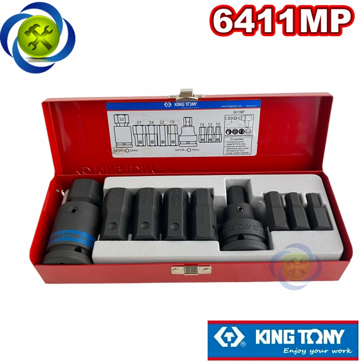 Bộ tuýp 3/4 lắp lục giác rời Kingtony 6411MP 11 chi tiết