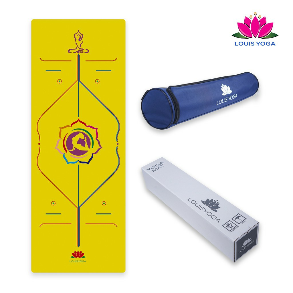Thảm tập yoga cao su cao cấp 183x68x0.5cm định tuyến - Chống thấm, chống trơn, trượt - Thương hiệu QUEEN