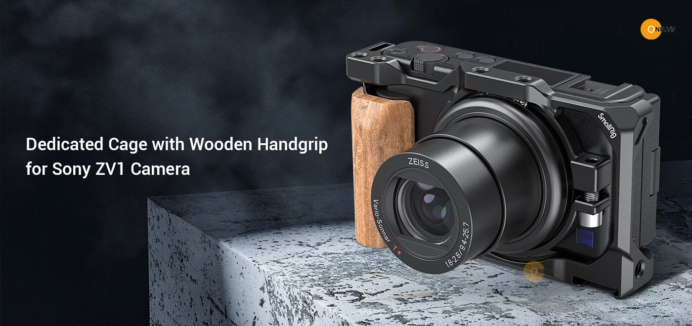 SmallRig Cage Wooden Handgrip So-ny Alpha ZV1 2937