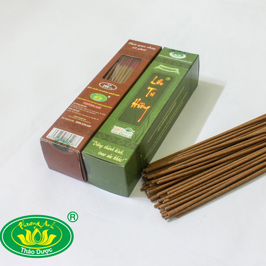 Nhang thảo dược Liễu Tri Hương 2 Tấc - Quế (Hộp 200 cây)