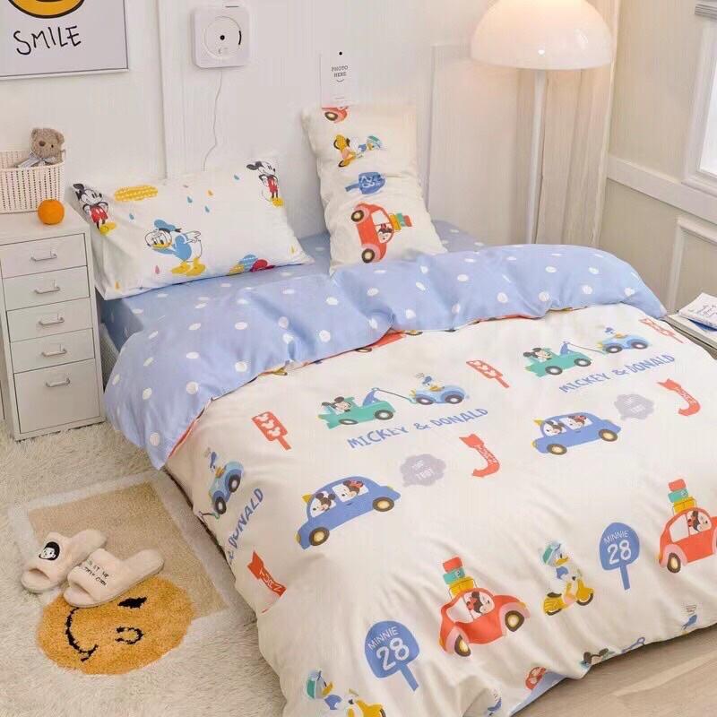 Set Chăn Ga Gối Hàng Nhập Khẩu Cao Cấp 4 Món vũ trụ Dành Cho Bé Trai