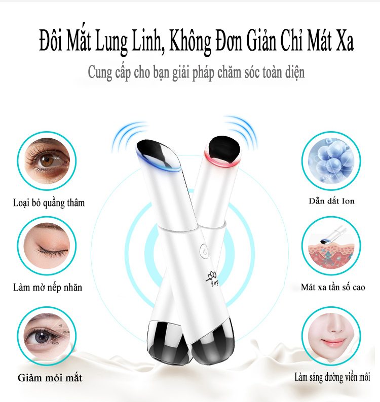 Máy Massage Làm Đẹp Mắt Và Môi Ion Cao Cấp Mini Hiệu Quả - Hàng Chính Hãng 