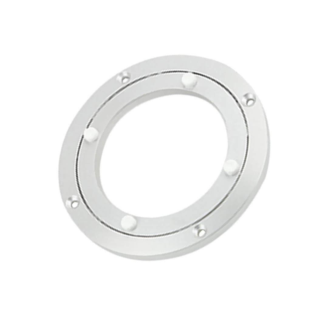 Aluminum Alloy Round Rotating Turntable Bearing Table Silver White