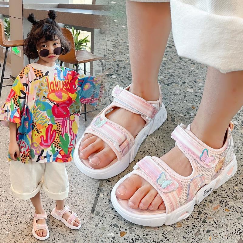 Dép Sandal Bé Gái 1-12 Tuổi Siêu Nhẹ Chống Trơn Trượt Phong Cách Công Chúa D49