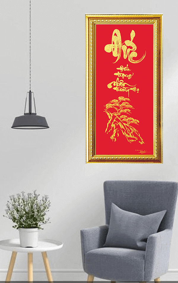 Thư pháp dát vàng