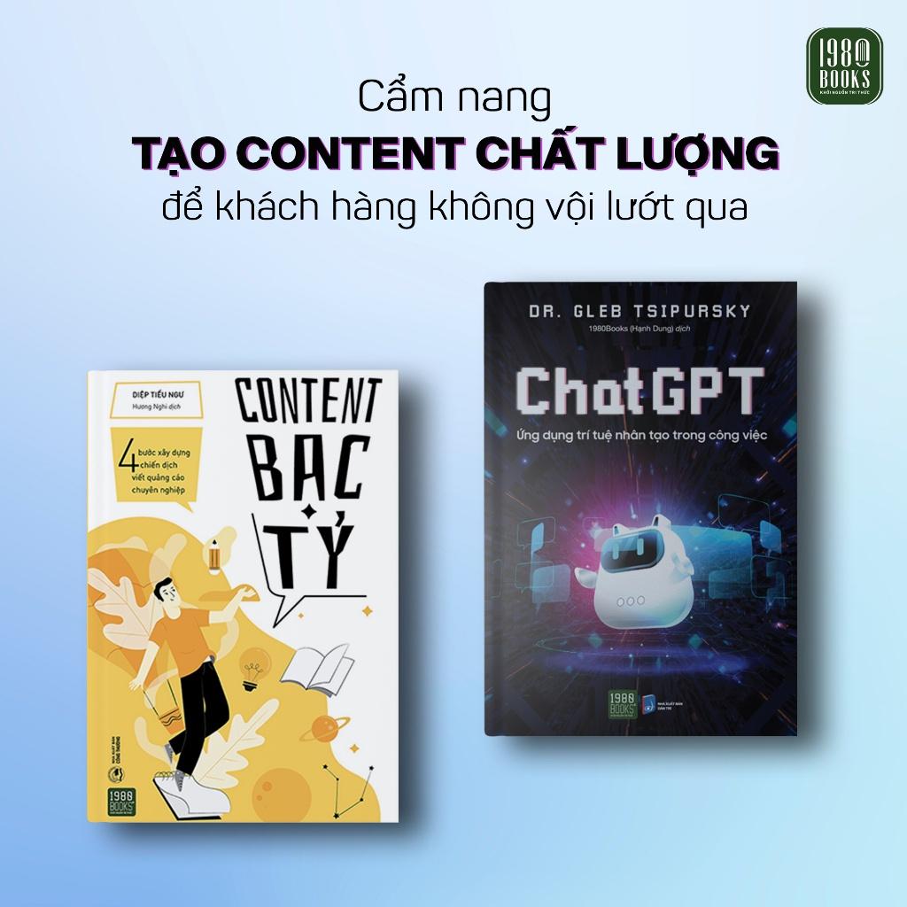 Combo 2 Cuốn Content Bạc Tỷ + Chat GPT Ứng Dụng Trí Tuệ Nhân Tạo Trong Công Việc - Bản Quyền
