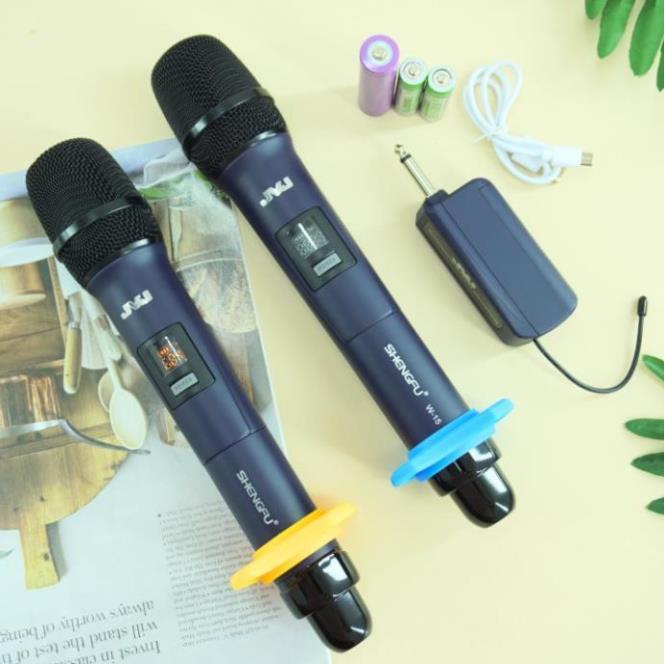 Bộ 2 Microphone không dây W 15 JVJ đa năng cao cấp - Hàng chính Hãng