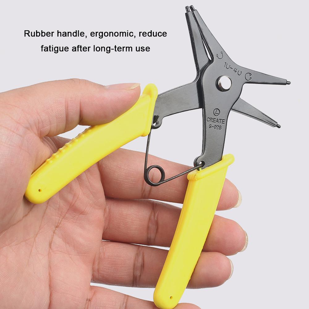 2 In 1 Circlip Pliers Internal External Dual-use Retaining Snapring Plier Multifunctional Circlip Pliers Hand Tool