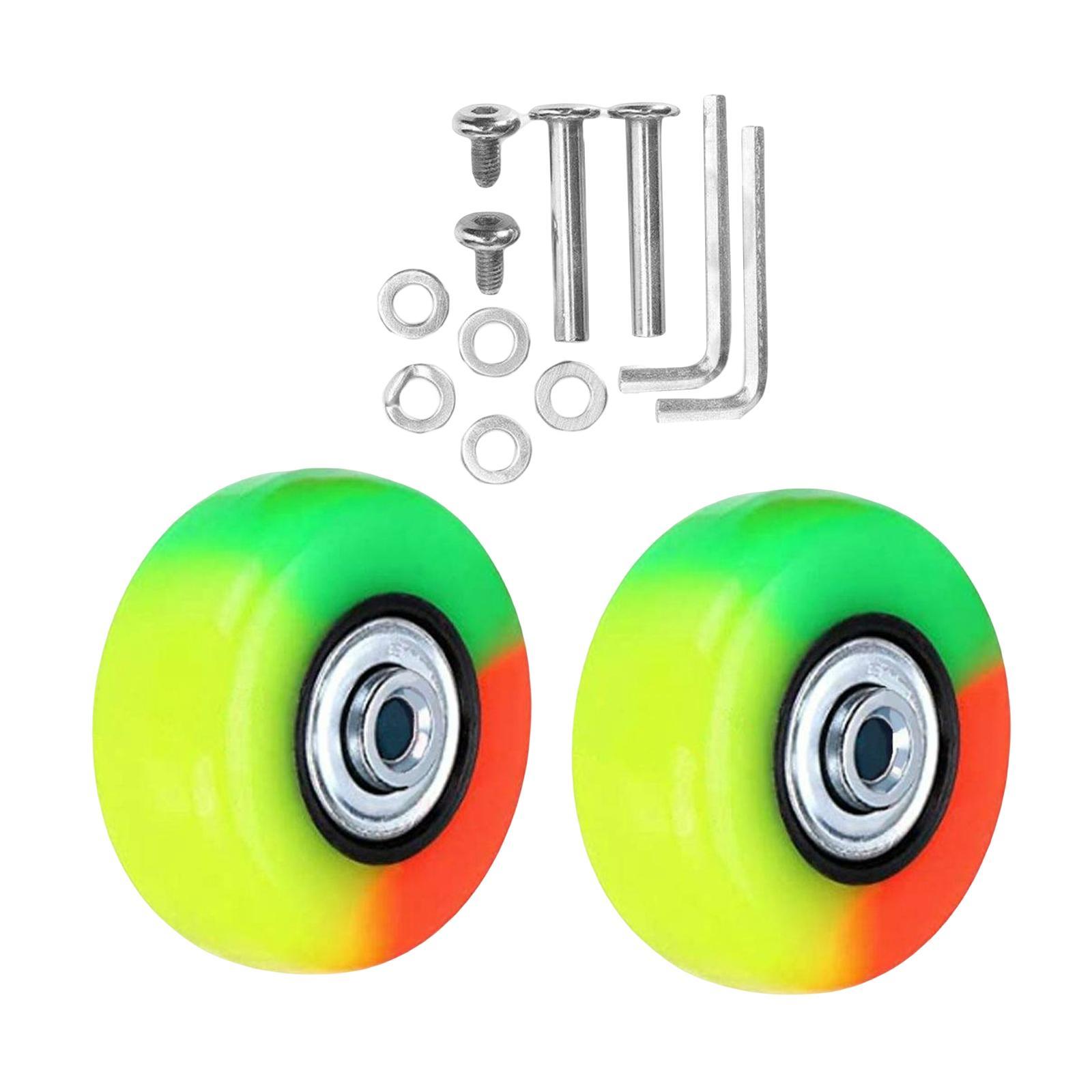 2Pcs Rubber Swivel Caster Wheels Accessories Repair Kit for Trolley Case