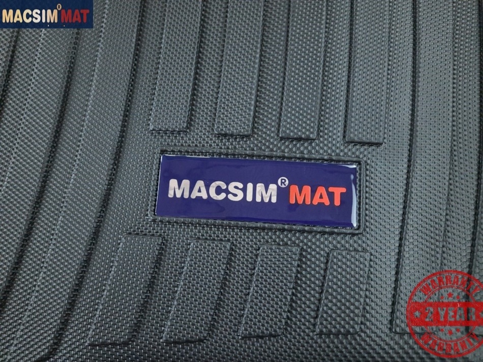 Thảm lót cốp xe ô tô Chevrolet Cruze 2016 + nhãn hiệu Macsim chất liệu TPV cao cấp màu đen(095)