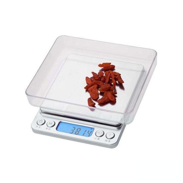 Cân Tiểu Ly Điện Tử 3kg I2000 Siêu Chính Xác, Cân Nhà Bếp Mini Tiện Lợi