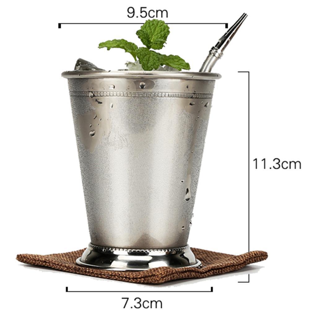 Stainless Steel Moscow Mint Mule Julep Cup Drink Tea Travel Mug Silver